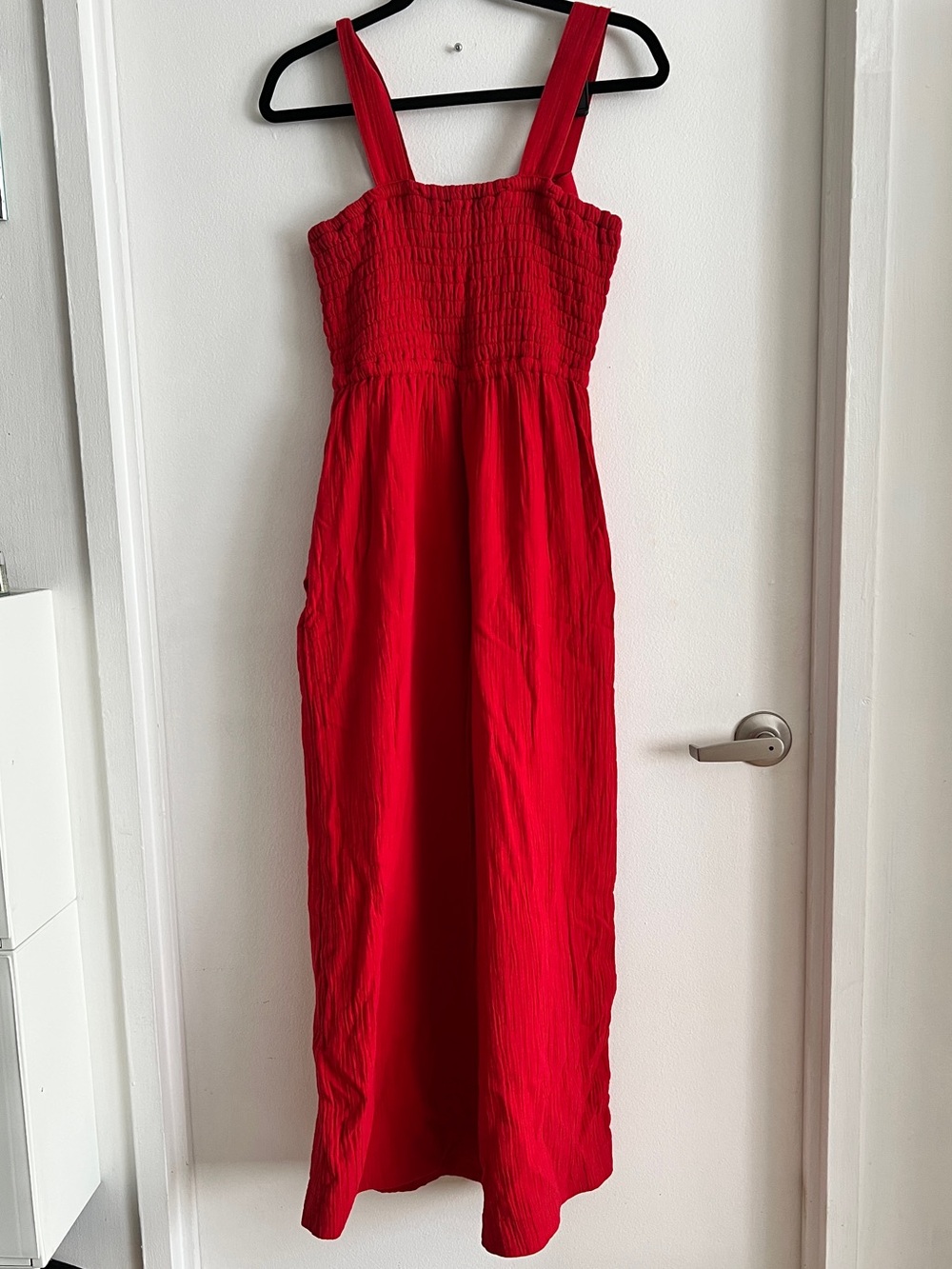 Quince 100% Organic Cotton Gauze Smocked Wide Leg Jumpsuit - Picture 2 of 5